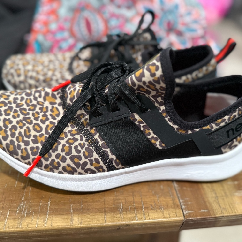 Neon Leopard Print Sneakers